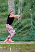 Roosa Haanpää voitti kolmen piirin aluehuipentumassa moukarin ja kuulan hopeaa. Kuva: Ilmari Verho